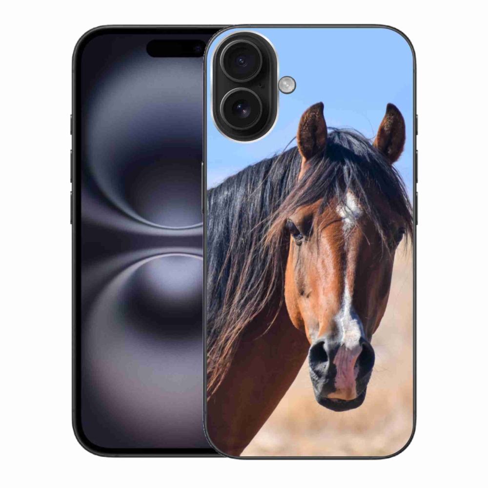 Gelový kryt mmCase na iPhone 16 Plus - klidný kůň