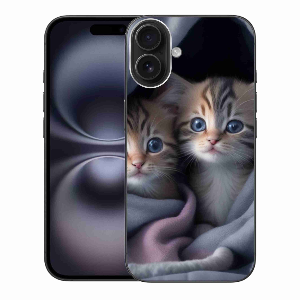 Gelový kryt mmCase na iPhone 16 Plus - kočičí duo 2