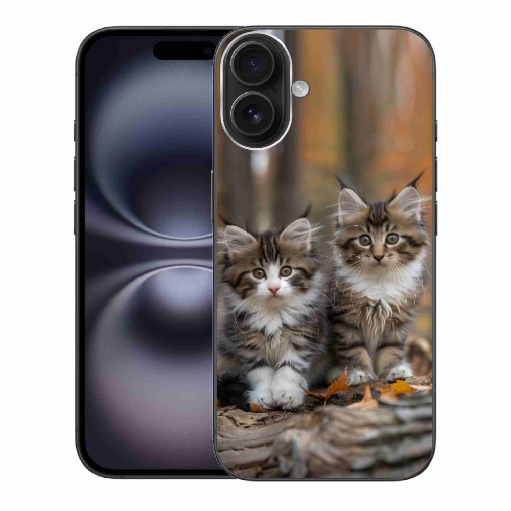 Gelový kryt mmCase na iPhone 16 Plus - kočičí duo 3