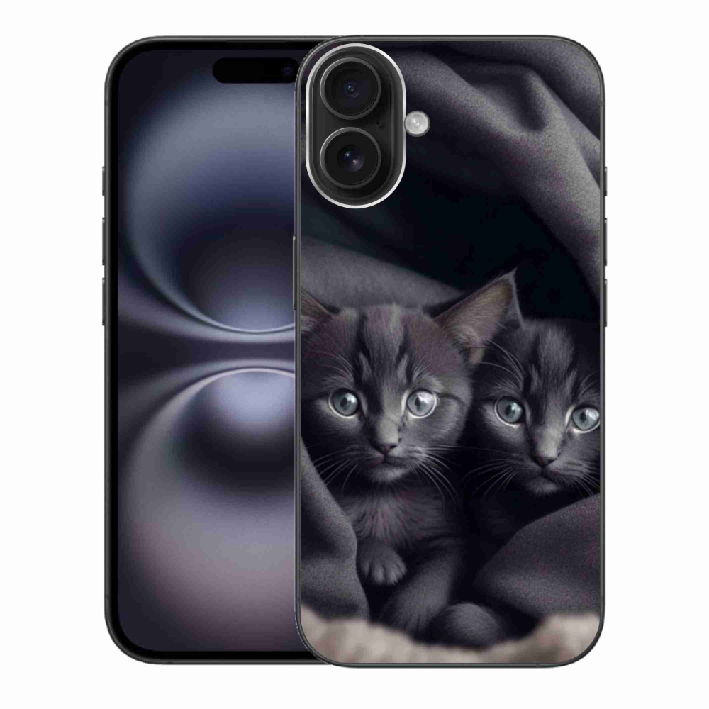 Gelový kryt mmCase na iPhone 16 Plus - kočičí duo