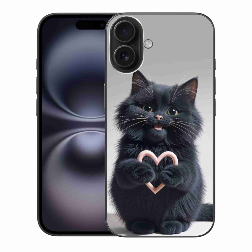 Gelový kryt mmCase na iPhone 16 Plus - kočičí láska 3
