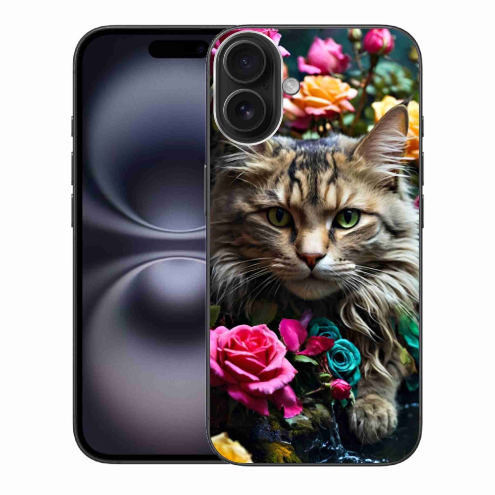 Gelový kryt mmCase na iPhone 16 Plus - kočíčí pohled 2