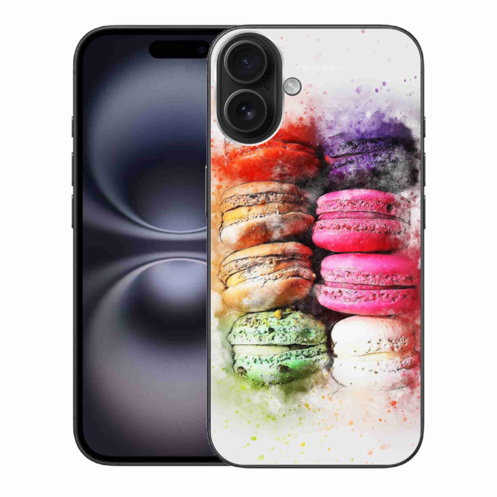 Gelový kryt mmCase na iPhone 16 Plus - makrónky