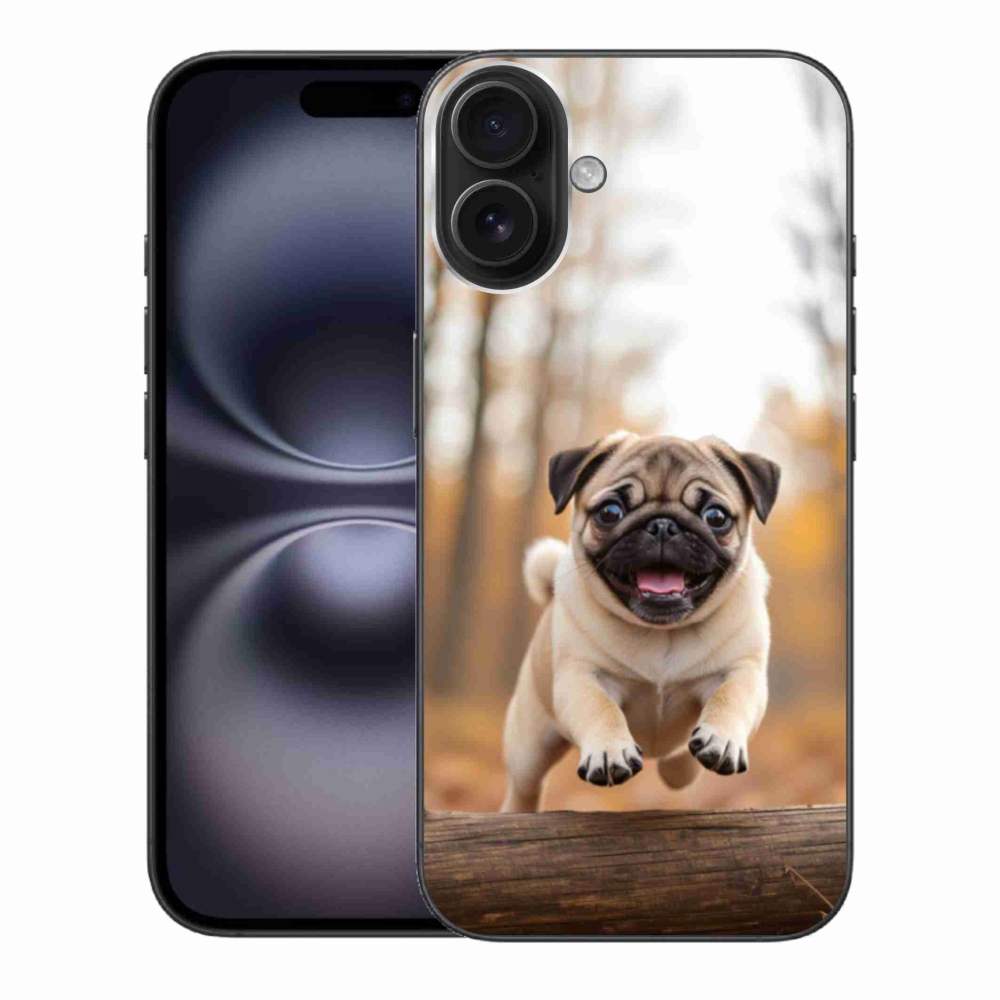 Gelový kryt mmCase na iPhone 16 Plus - mops 2