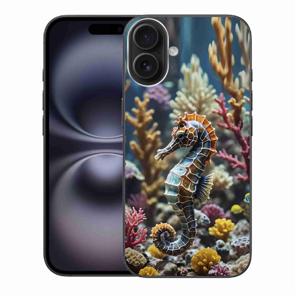 Gelový kryt mmCase na iPhone 16 Plus - mořský koník 2