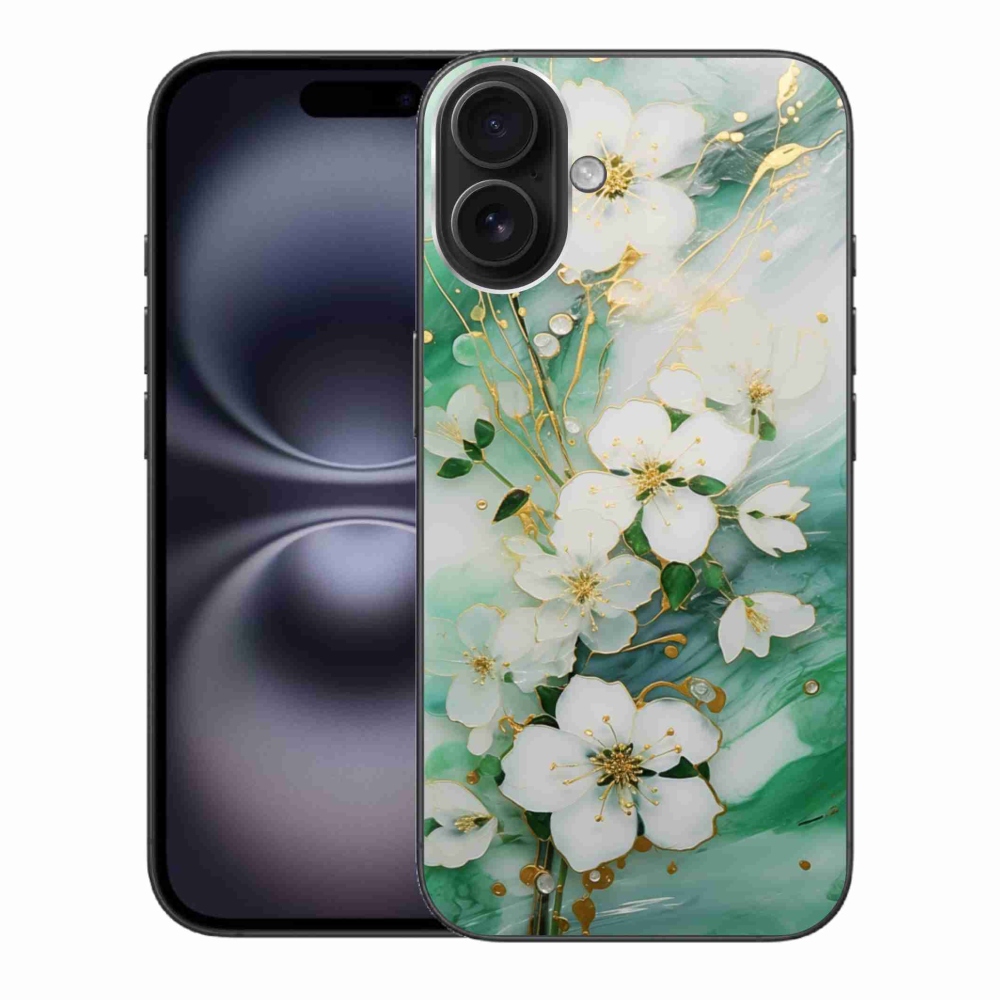 Gelový kryt mmCase na iPhone 16 Plus - něžné květy