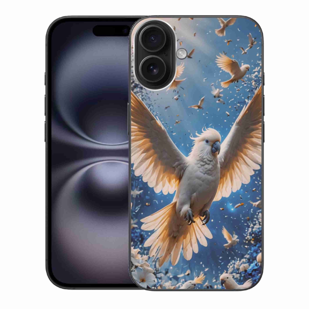 Gelový kryt mmCase na iPhone 16 Plus - papoušek kakadu
