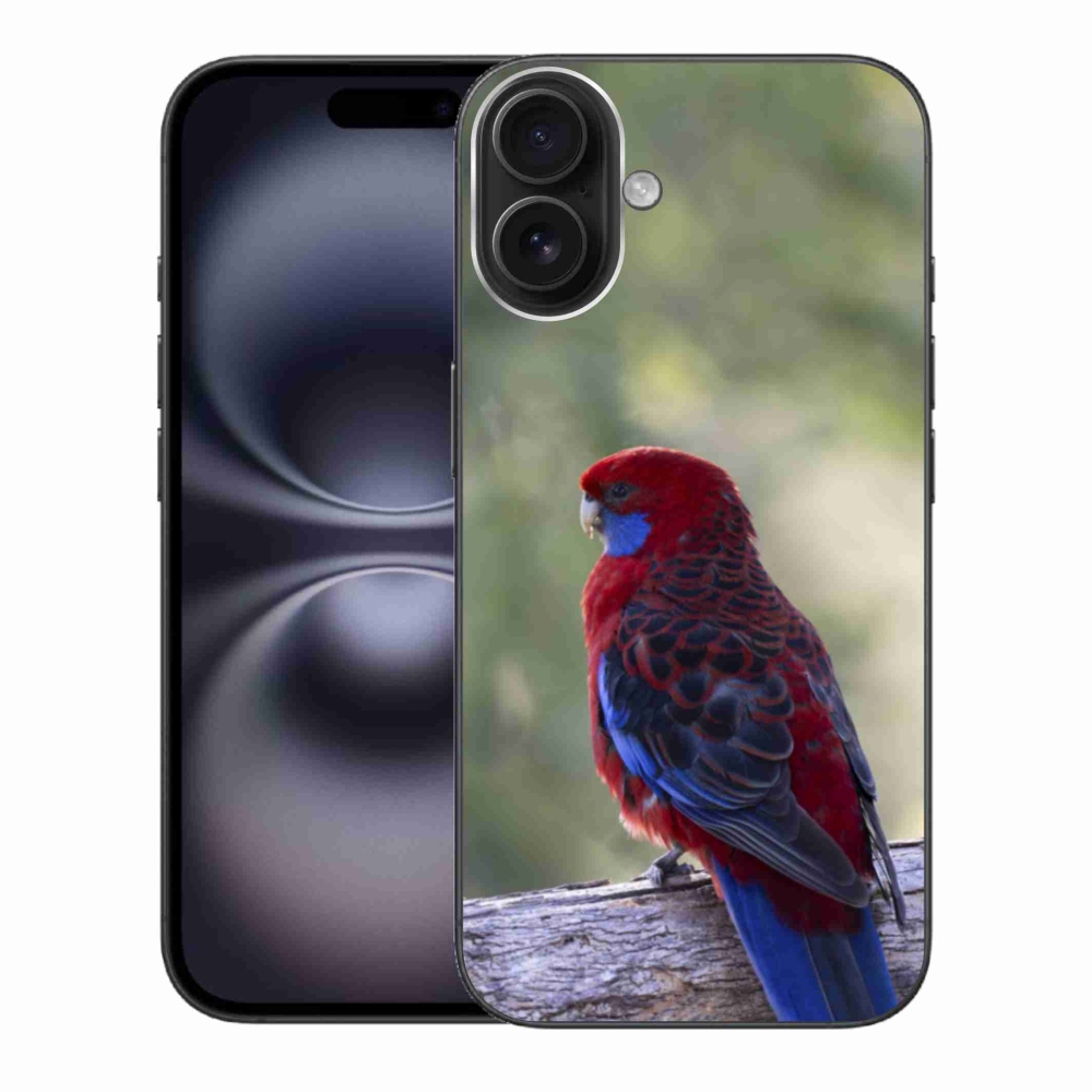 Gelový kryt mmCase na iPhone 16 Plus - papoušek rosela