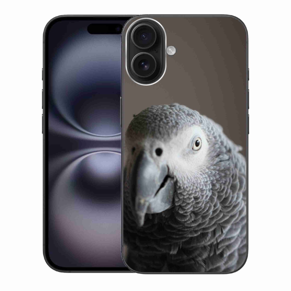 Gelový kryt mmCase na iPhone 16 Plus - papoušek žako 2