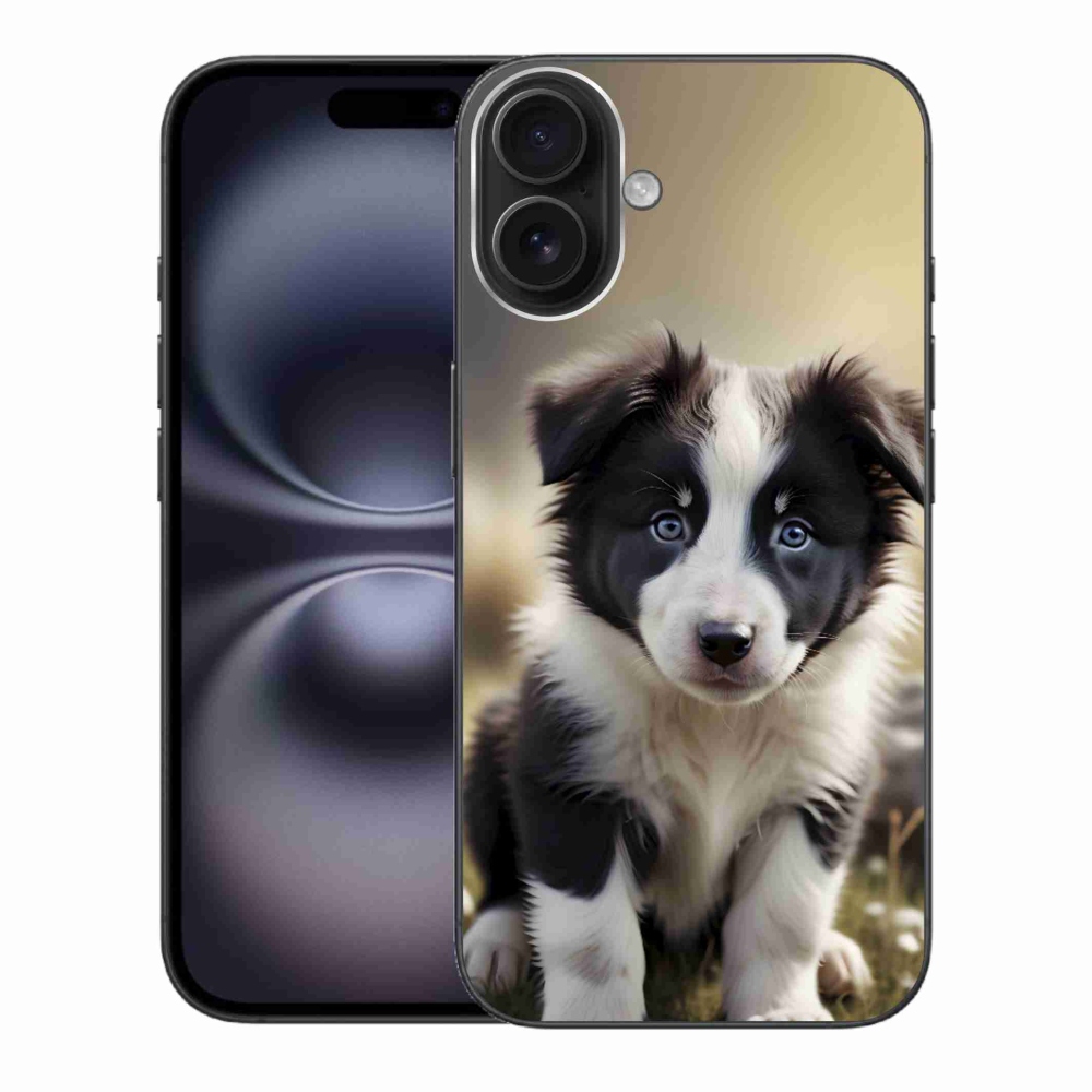 Gelový kryt mmCase na iPhone 16 Plus - roztomilá border kolie