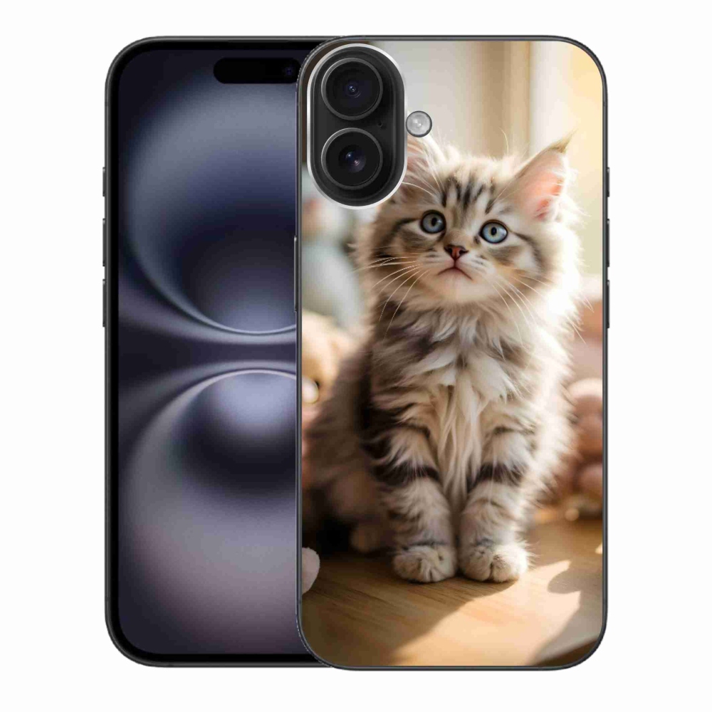 Gelový kryt mmCase na iPhone 16 Plus - roztomilé kotě 10