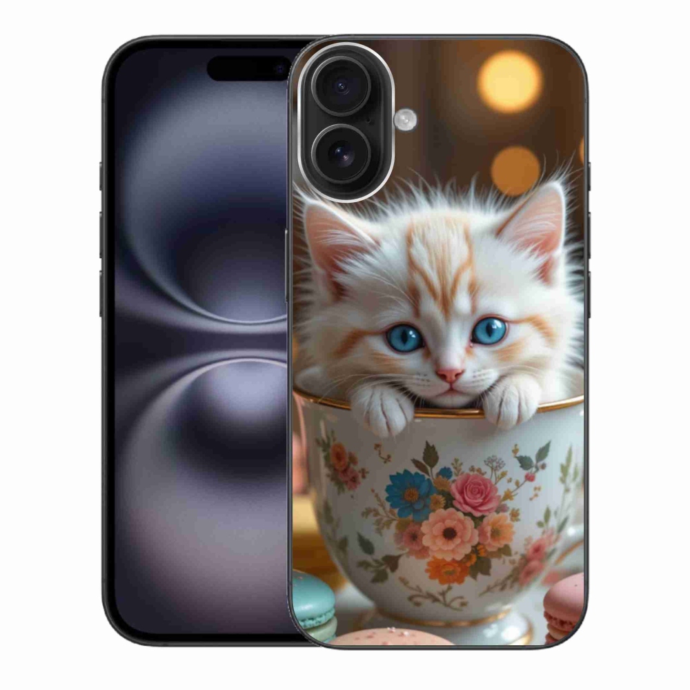 Gelový kryt mmCase na iPhone 16 Plus - roztomilé kotě 6