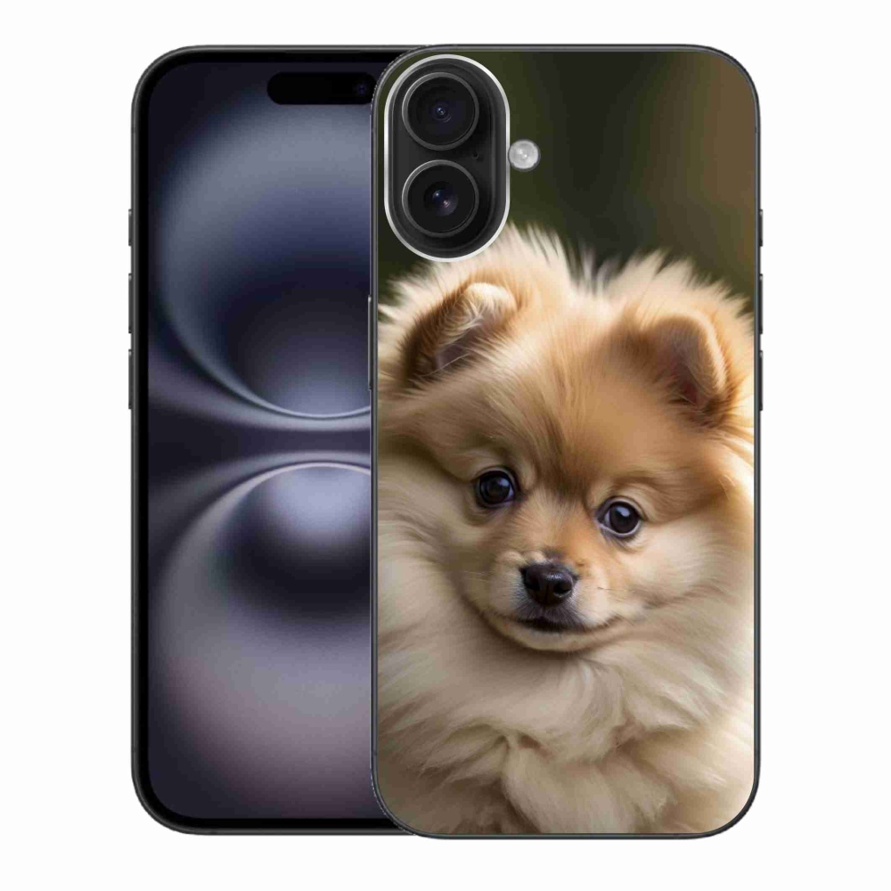 Gelový kryt mmCase na iPhone 16 Plus - roztomilý pomeranian 2