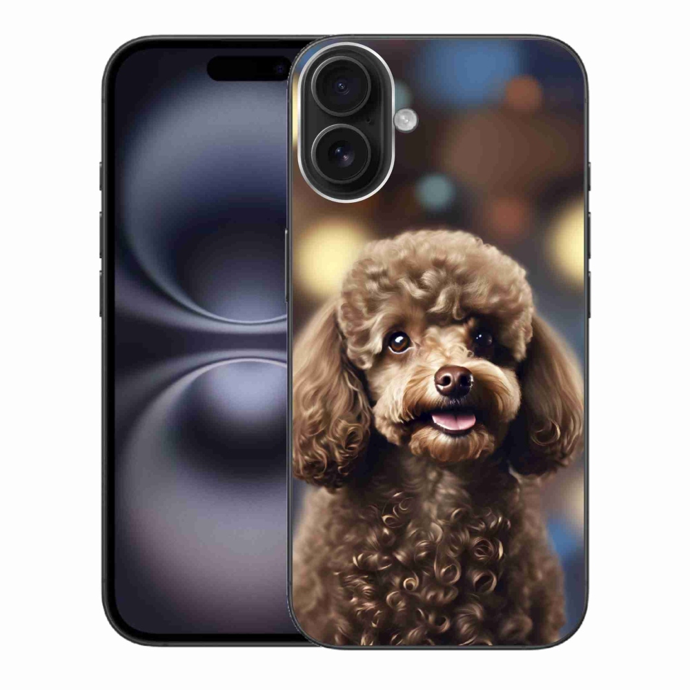 Gelový kryt mmCase na iPhone 16 Plus - roztomilý pudl
