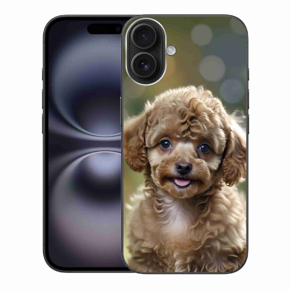 Gelový kryt mmCase na iPhone 16 Plus - roztomilý pudl