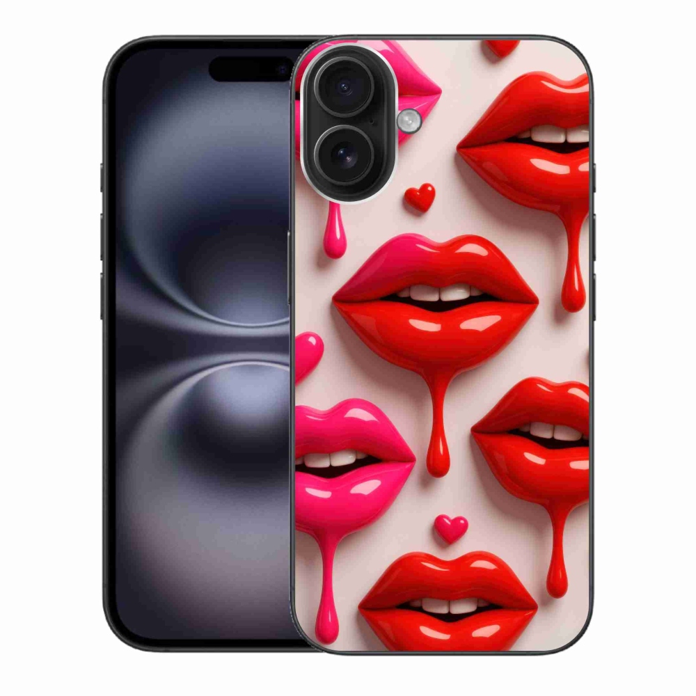 Gelový kryt mmCase na iPhone 16 Plus - rty 2