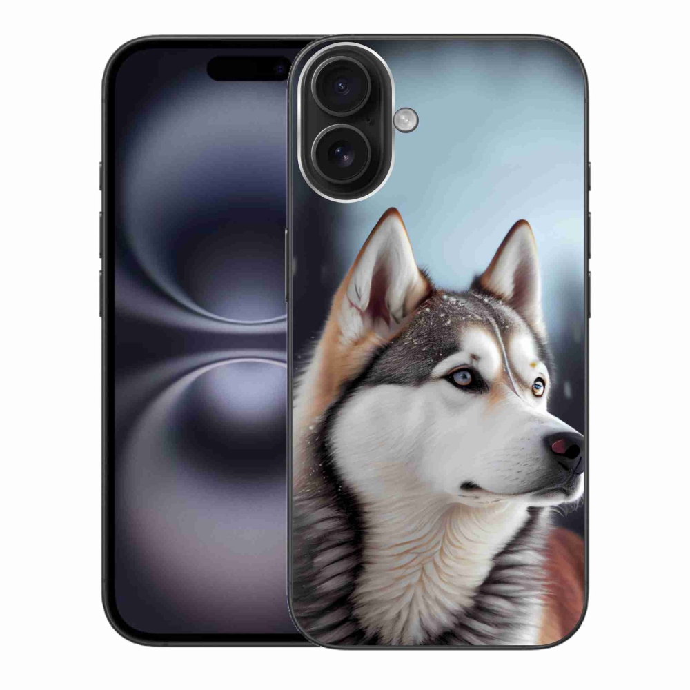 Gelový kryt mmCase na iPhone 16 Plus - sibiřský husky