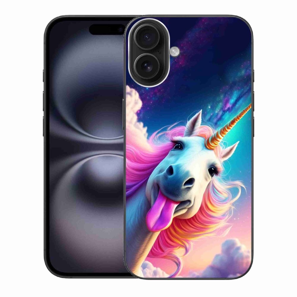 Gelový kryt mmCase na iPhone 16 Plus - šílený jednorožec