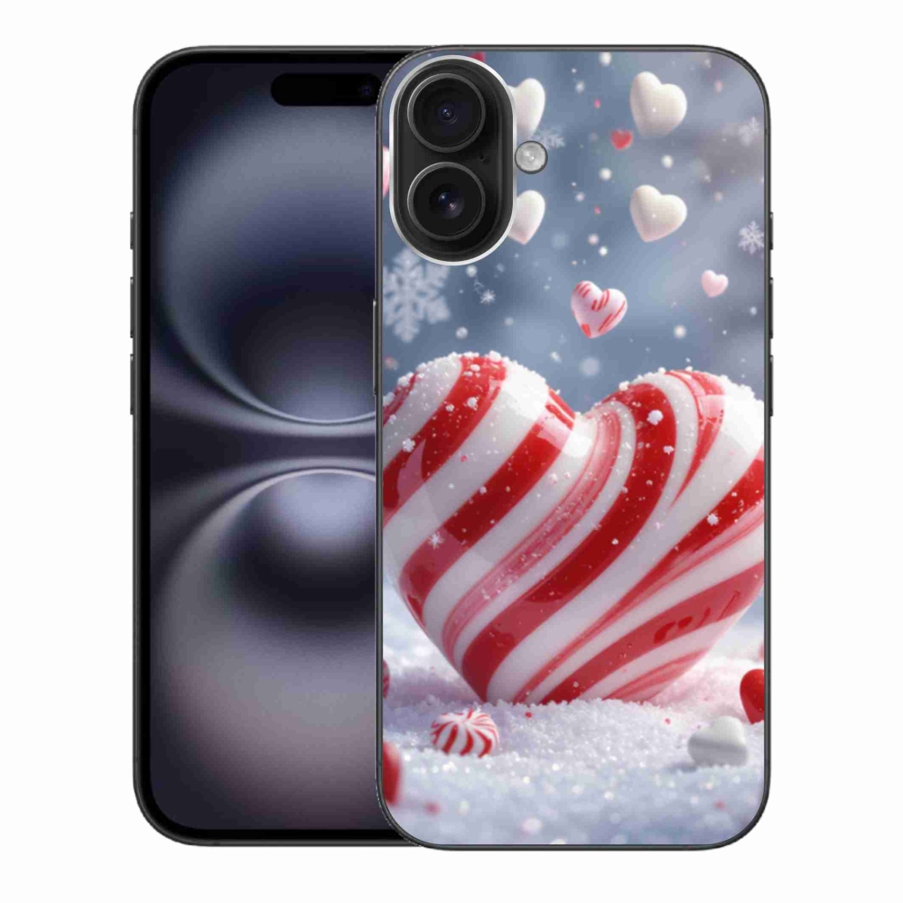 Gelový kryt mmCase na iPhone 16 Plus - sladké srdce