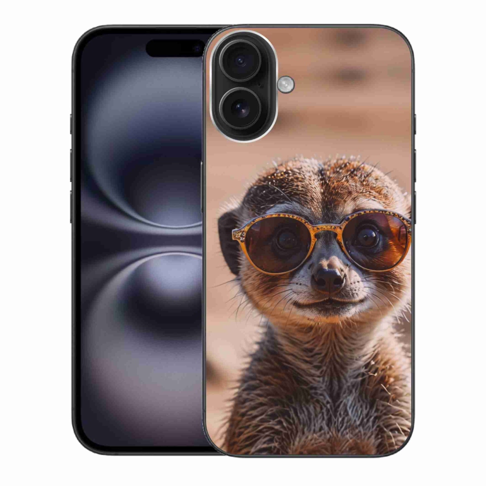 Gelový kryt mmCase na iPhone 16 Plus - stylová surikata