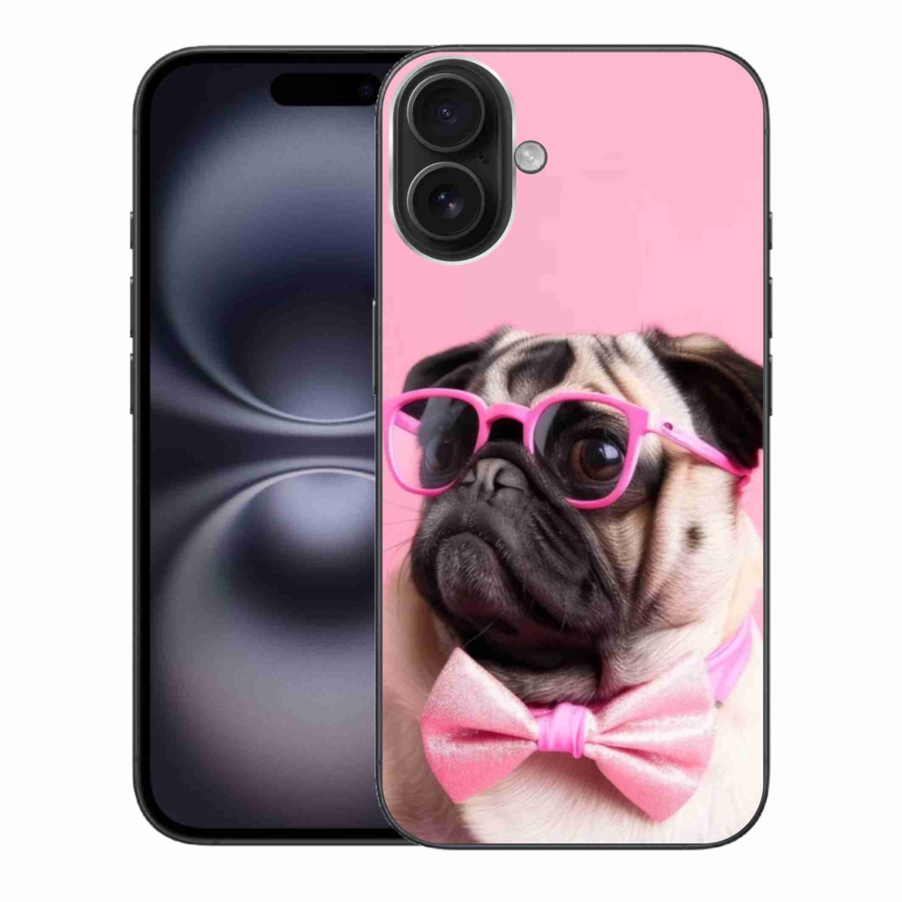 Gelový kryt mmCase na iPhone 16 Plus - stylový mops