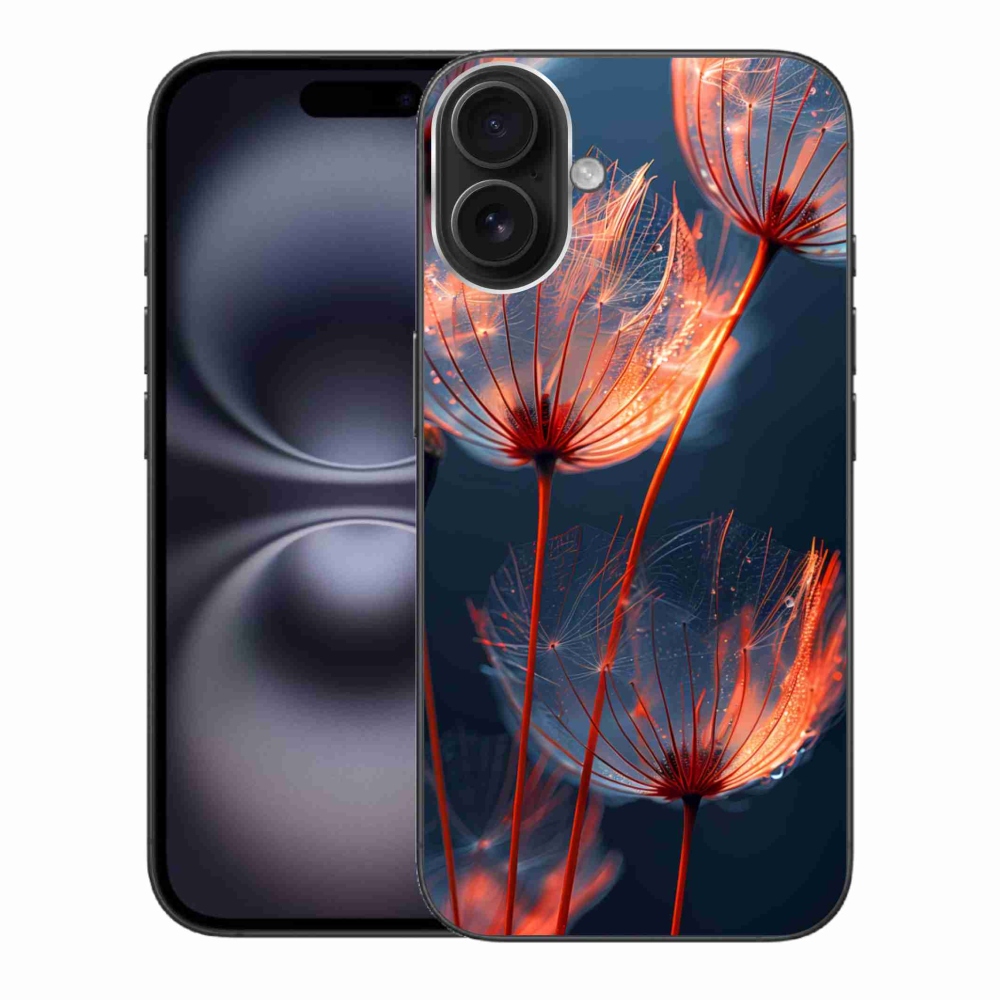 Gelový kryt mmCase na iPhone 16 Plus - světélkující chmýří