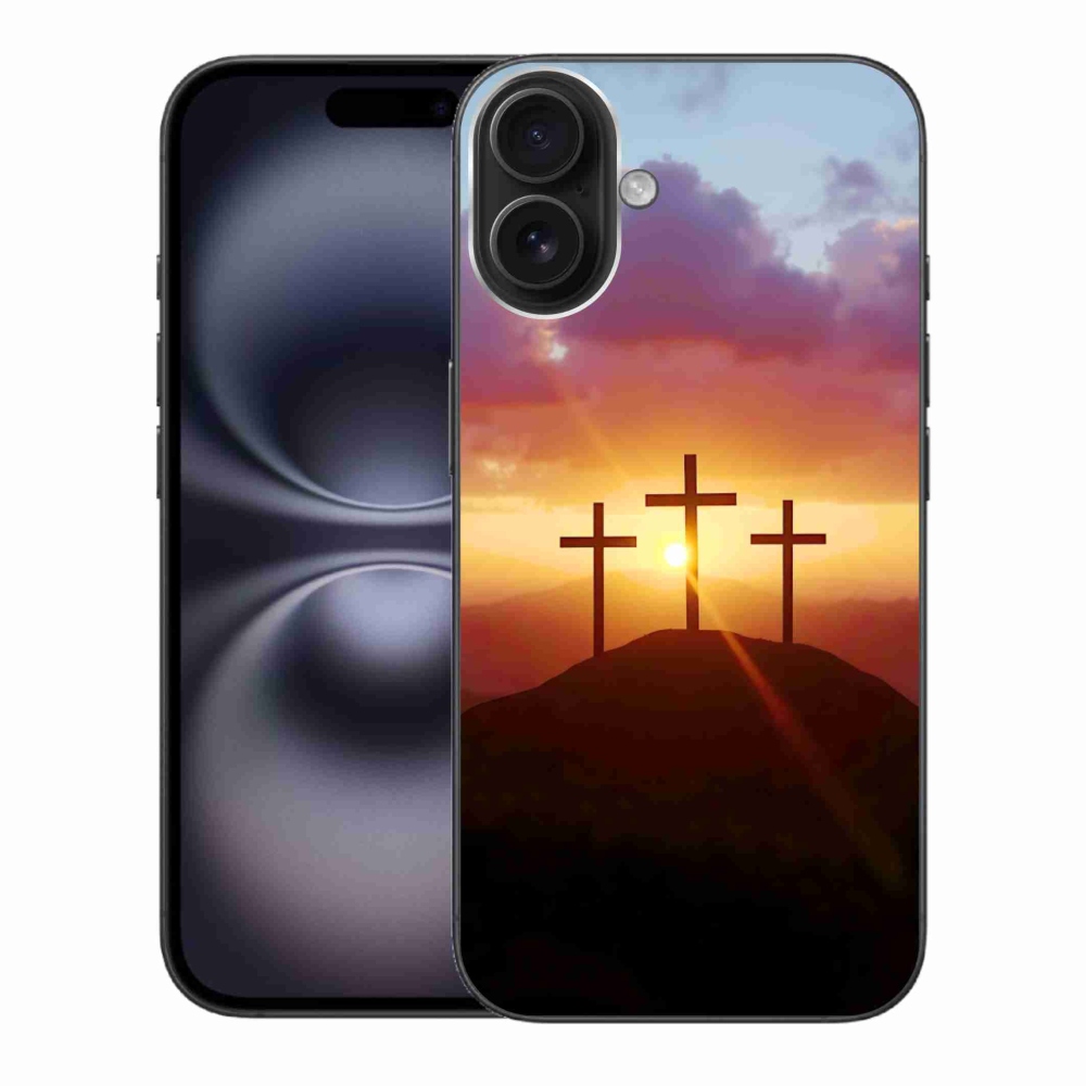 Gelový kryt mmCase na iPhone 16 Plus - tři kříže