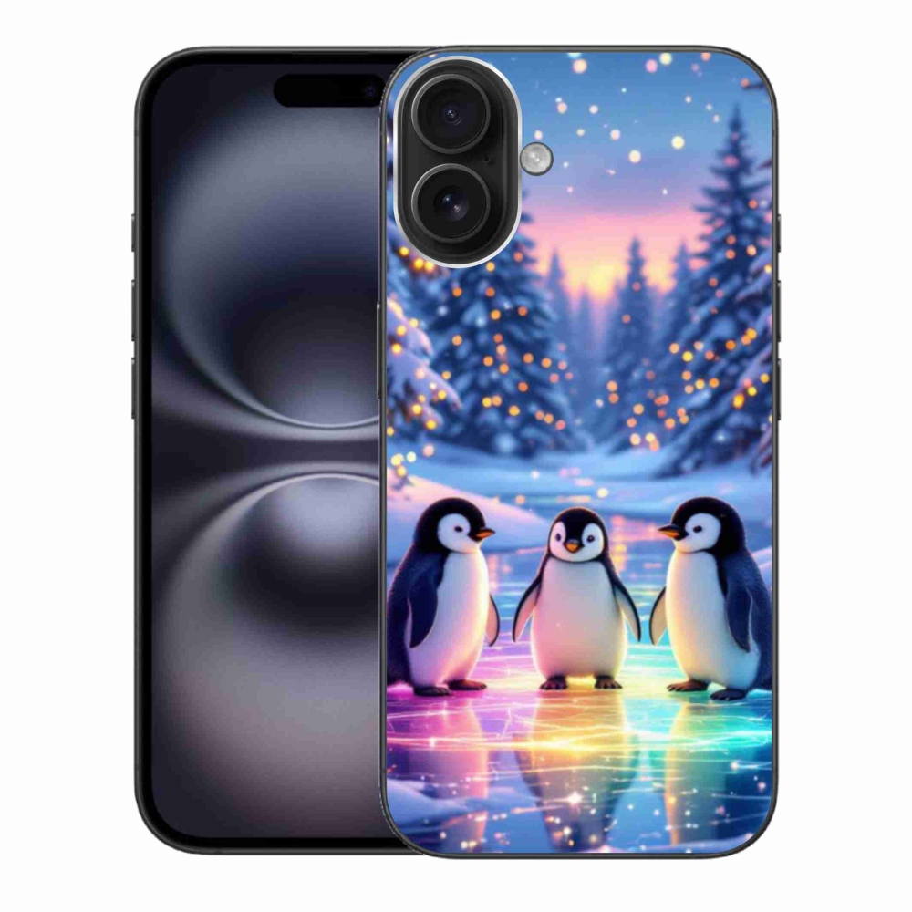 Gelový kryt mmCase na iPhone 16 Plus - tučnáci