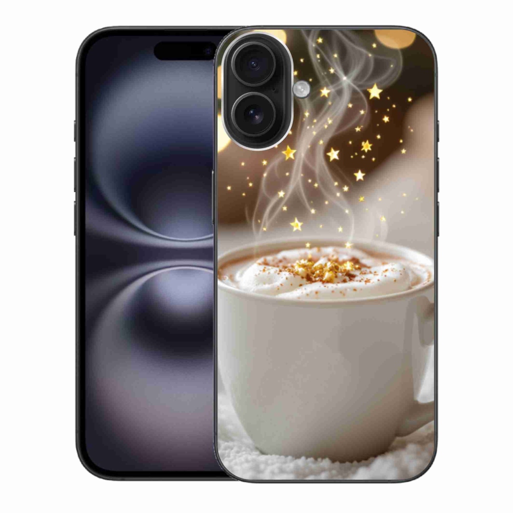 Gelový kryt mmCase na iPhone 16 Plus - vánoční horký nápoj