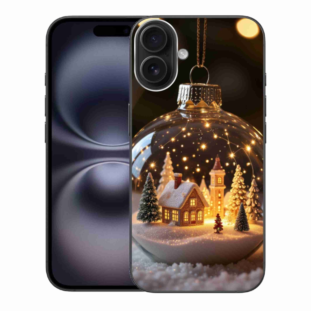 Gelový kryt mmCase na iPhone 16 Plus - vánoční koule 3