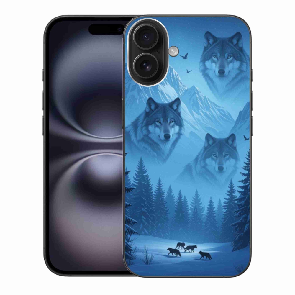 Gelový kryt mmCase na iPhone 16 Plus - vlčí smečka