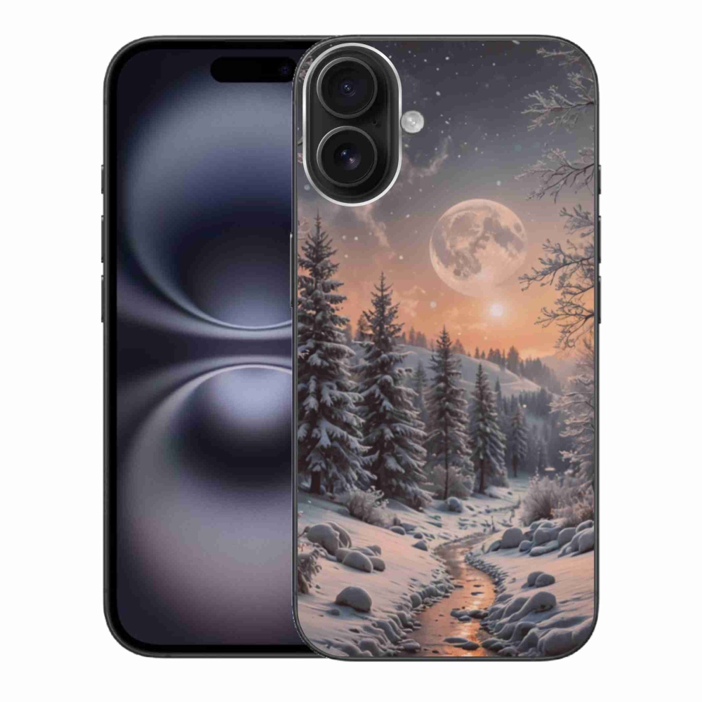 Gelový kryt mmCase na iPhone 16 Plus - zimní krajina 2
