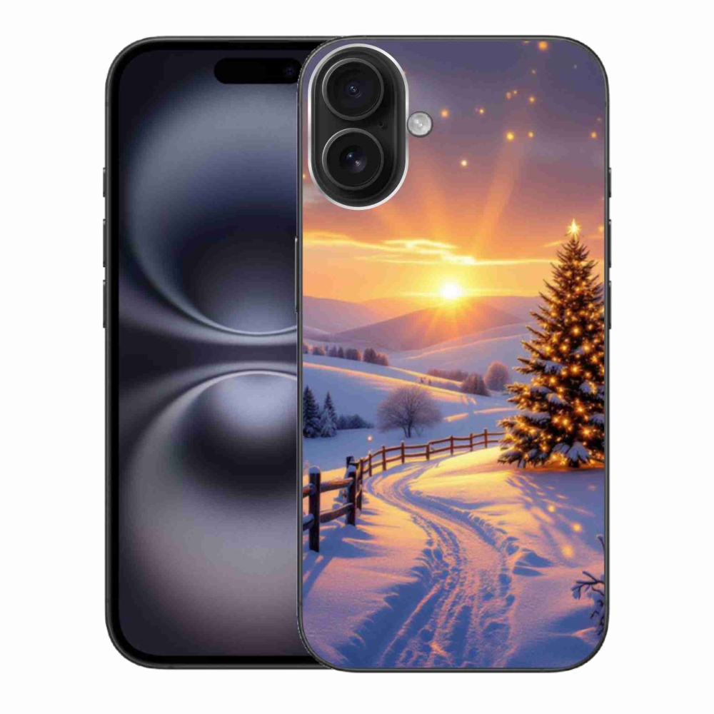 Gelový kryt mmCase na iPhone 16 Plus - zimní krajina