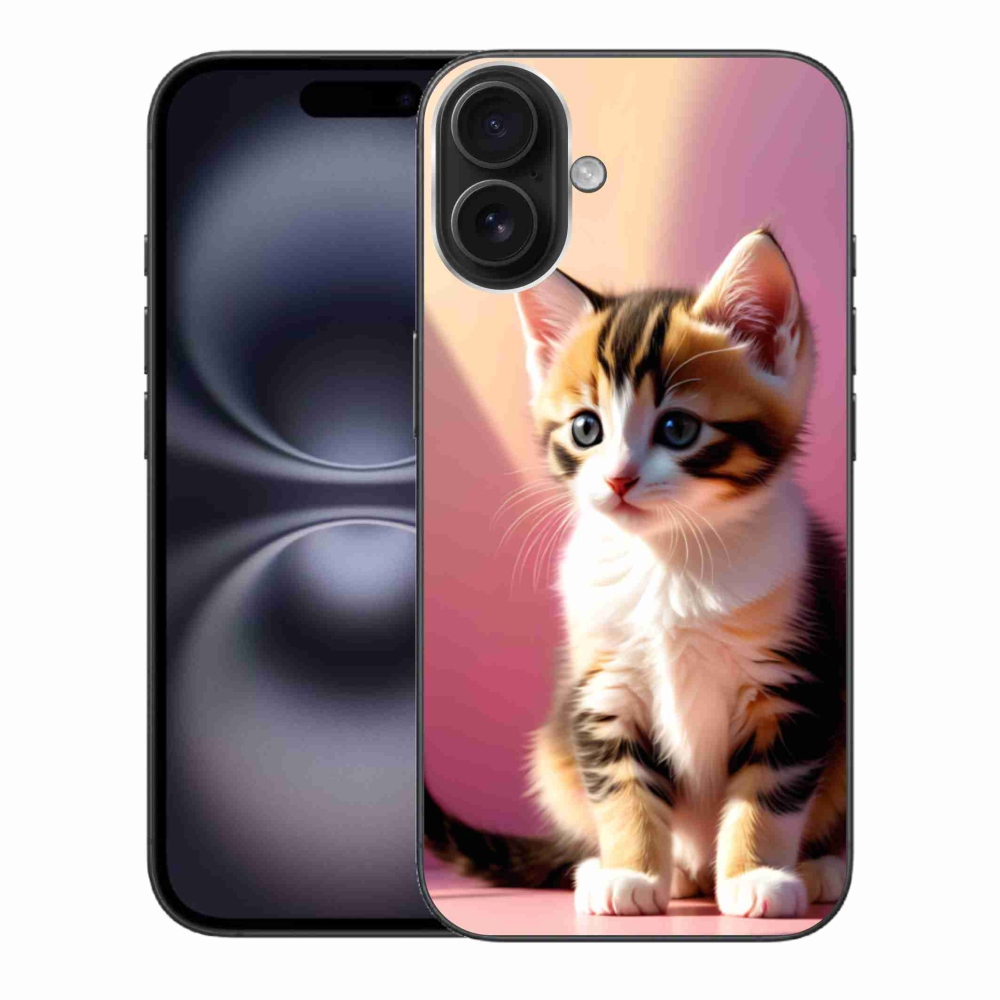 Gelový kryt mmCase na iPhone 16 Plus - zvědavé kotě 2