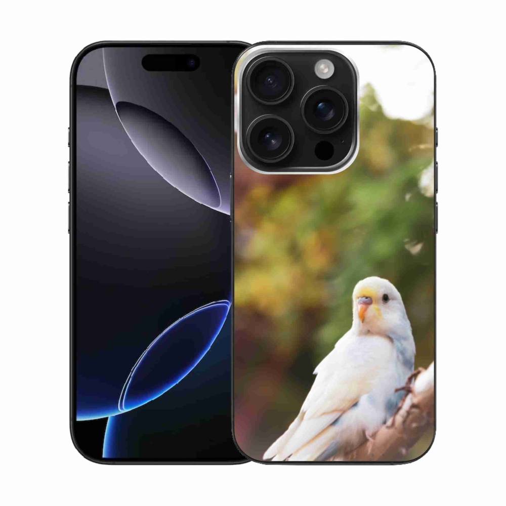 Gelový kryt mmCase na iPhone 16 Pro - andulka bílá