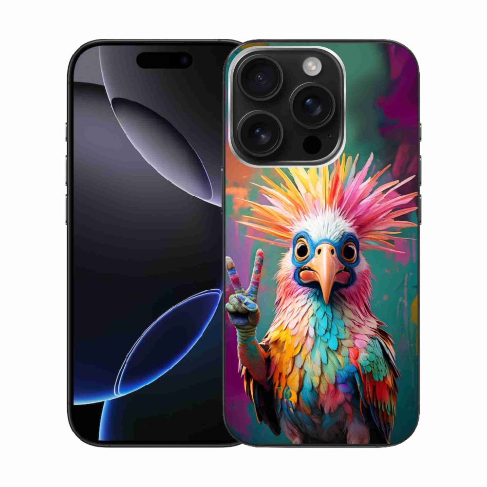 Gelový kryt mmCase na iPhone 16 Pro - barevný rebel