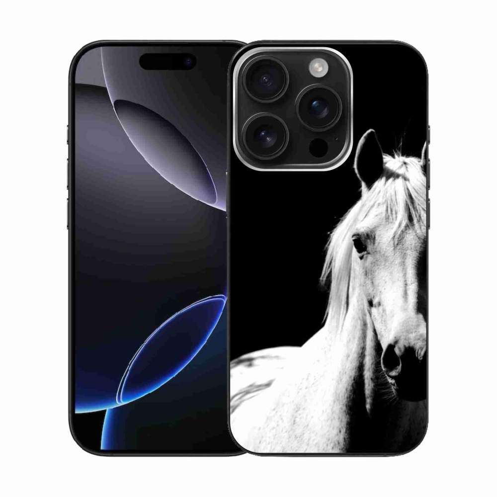 Gelový kryt mmCase na iPhone 16 Pro - bílý kůň 5