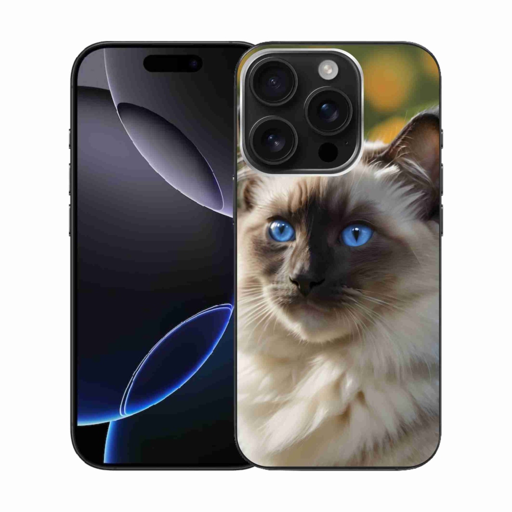 Gelový kryt mmCase na iPhone 16 Pro - bílý ragdoll