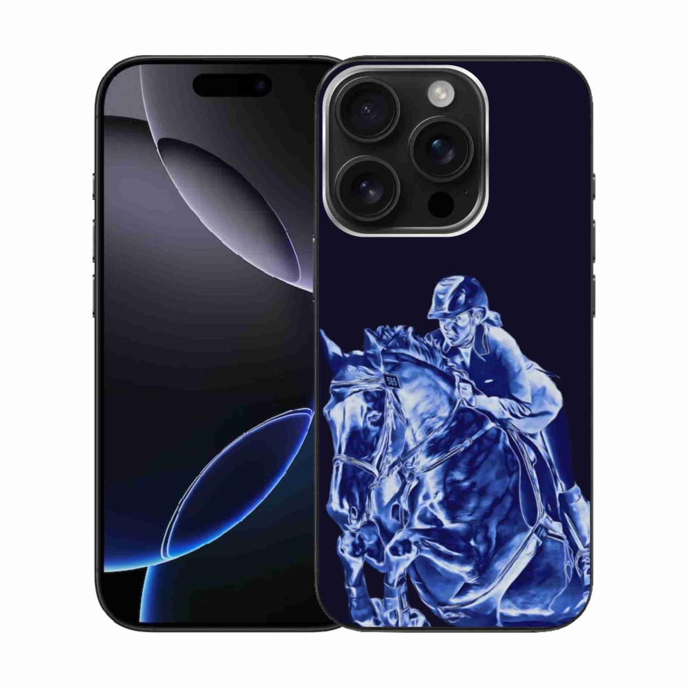 Gelový kryt mmCase na iPhone 16 Pro - dostihový kůň