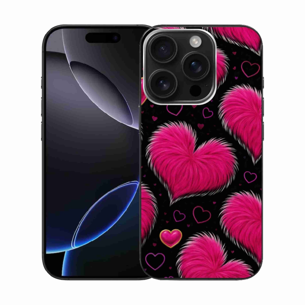 Gelový kryt mmCase na iPhone 16 Pro - hebká srdce