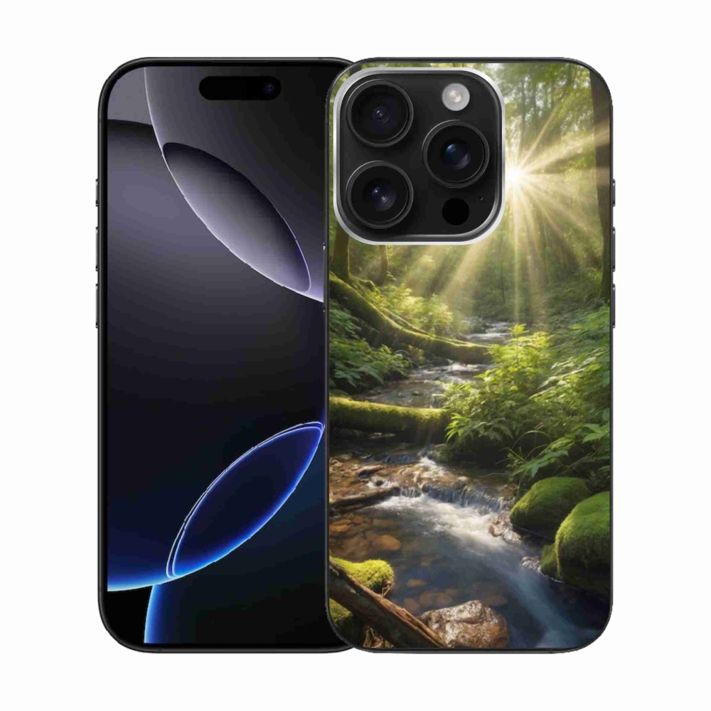 Gelový kryt mmCase na iPhone 16 Pro - hlubina lesa