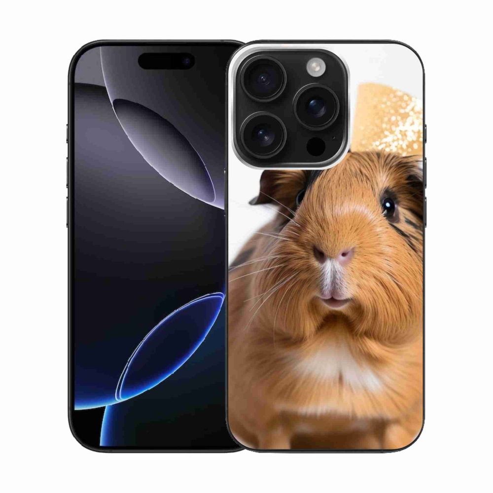 Gelový kryt mmCase na iPhone 16 Pro - hnědé morče