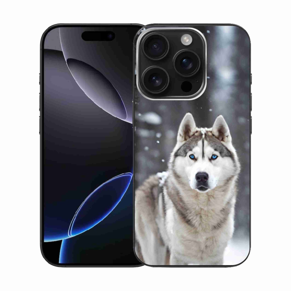 Gelový kryt mmCase na iPhone 16 Pro - husky 2