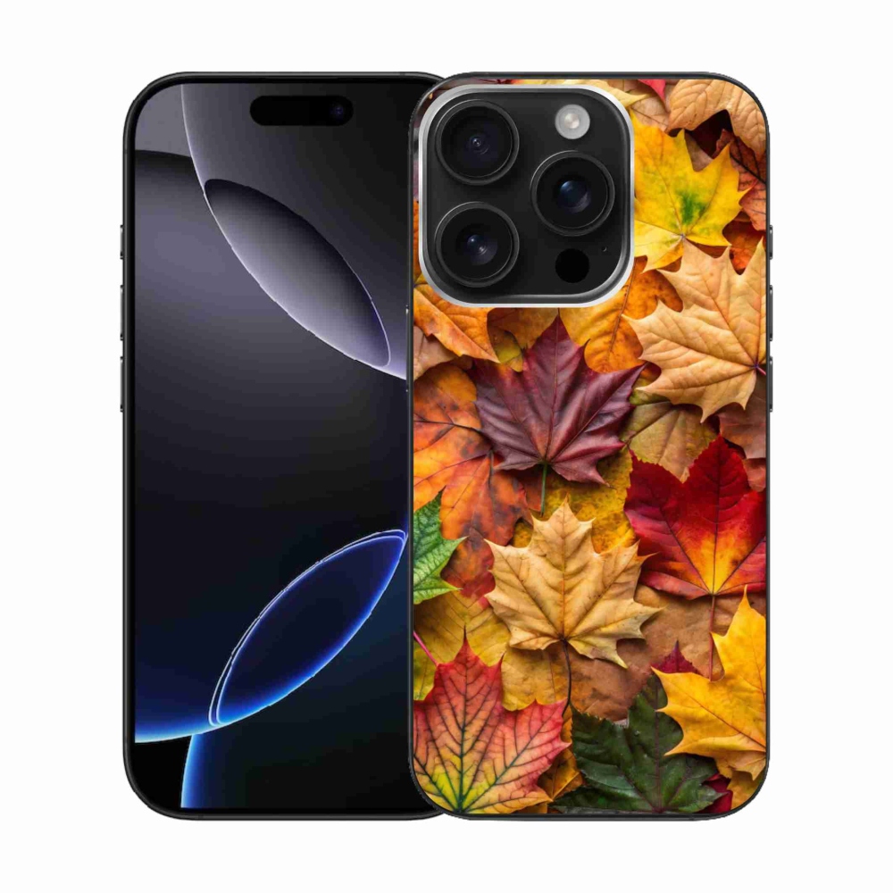 Gelový kryt mmCase na iPhone 16 Pro - javorové listy 2