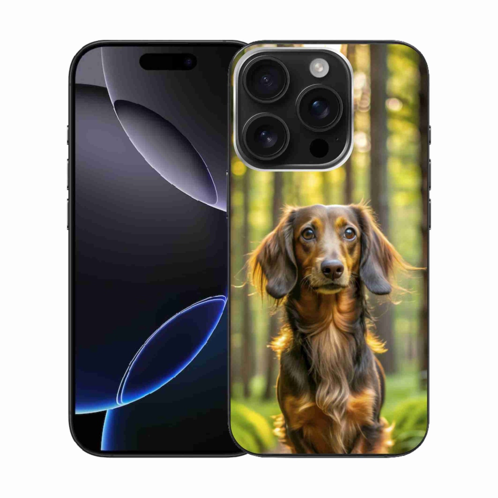 Gelový kryt mmCase na iPhone 16 Pro - jezevčík 4