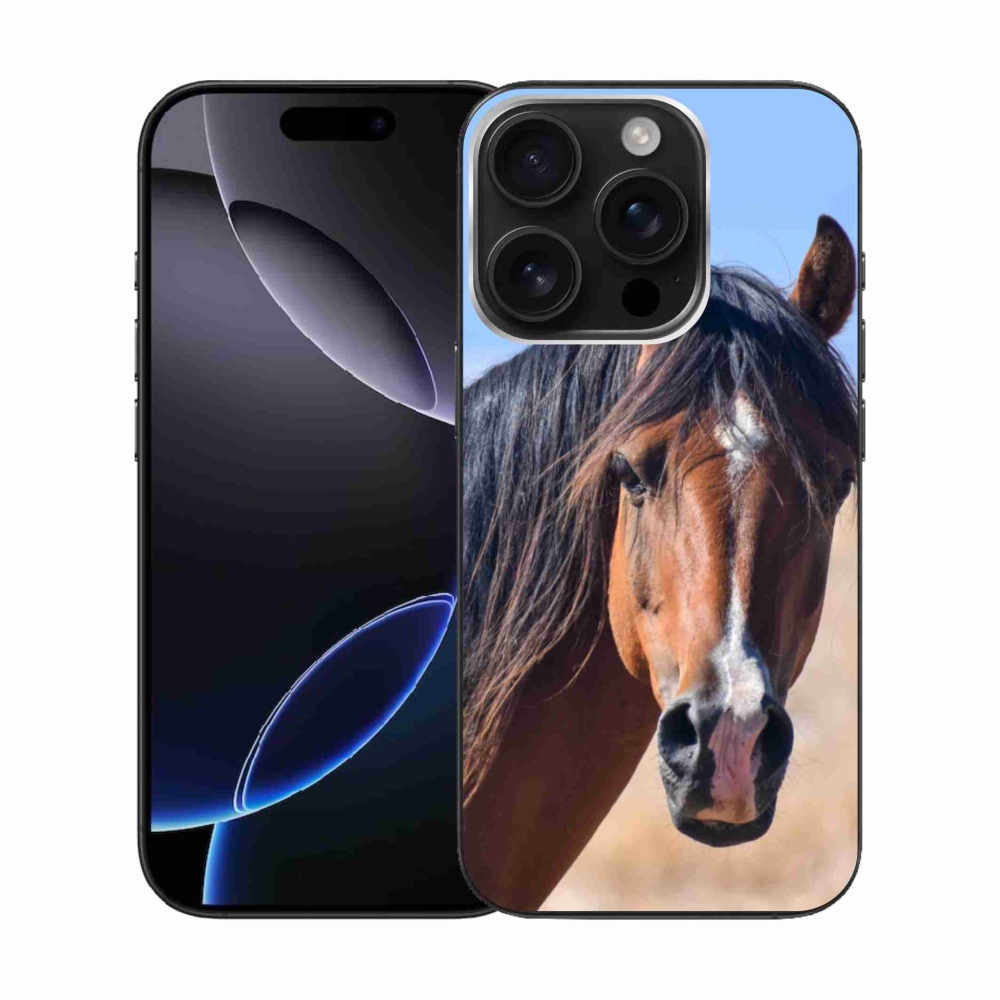 Gelový kryt mmCase na iPhone 16 Pro - klidný kůň