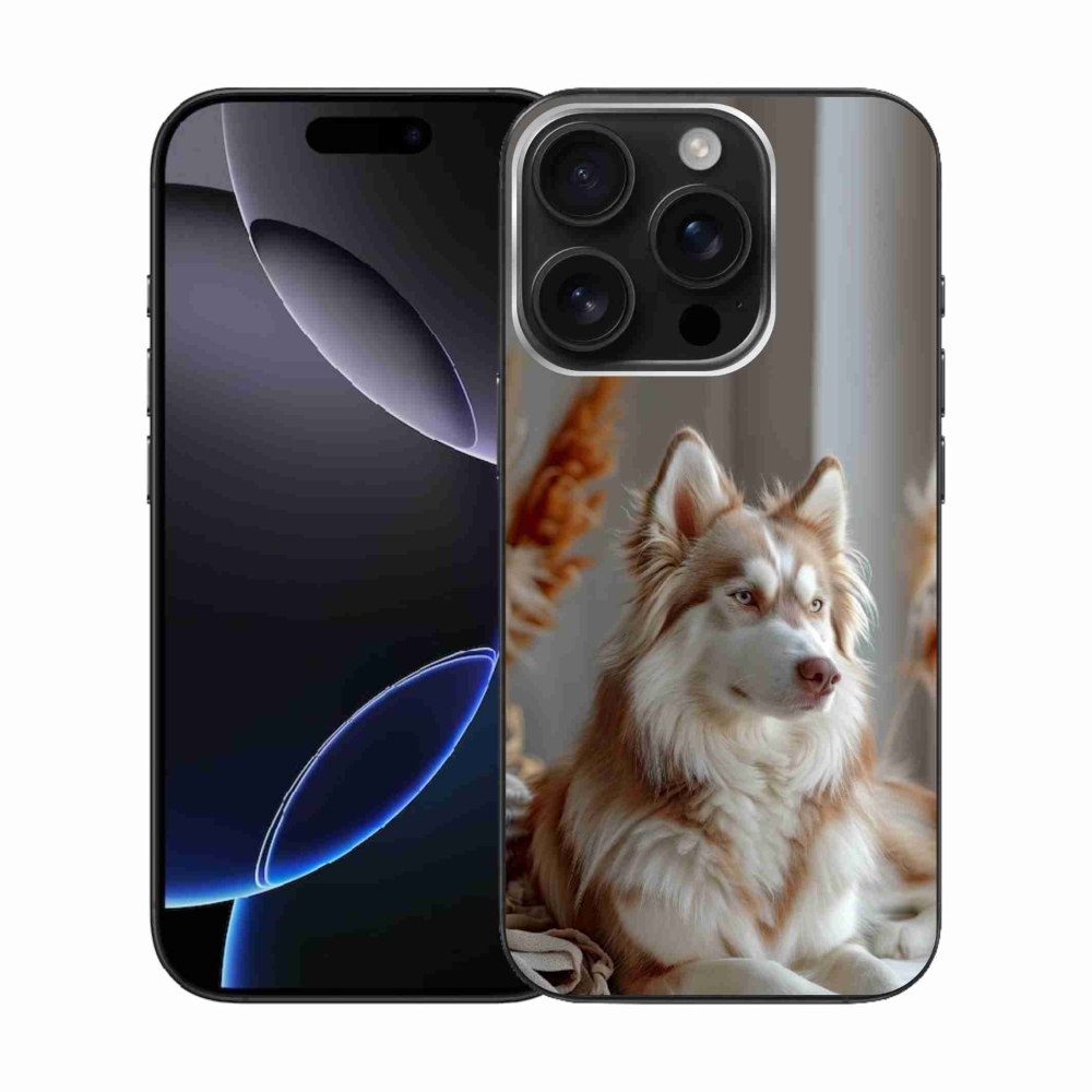 Gelový kryt mmCase na iPhone 16 Pro - klidný sibiřský husky