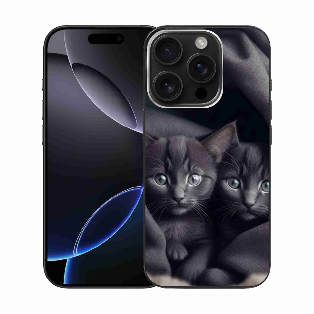 Gelový kryt mmCase na iPhone 16 Pro - kočičí duo