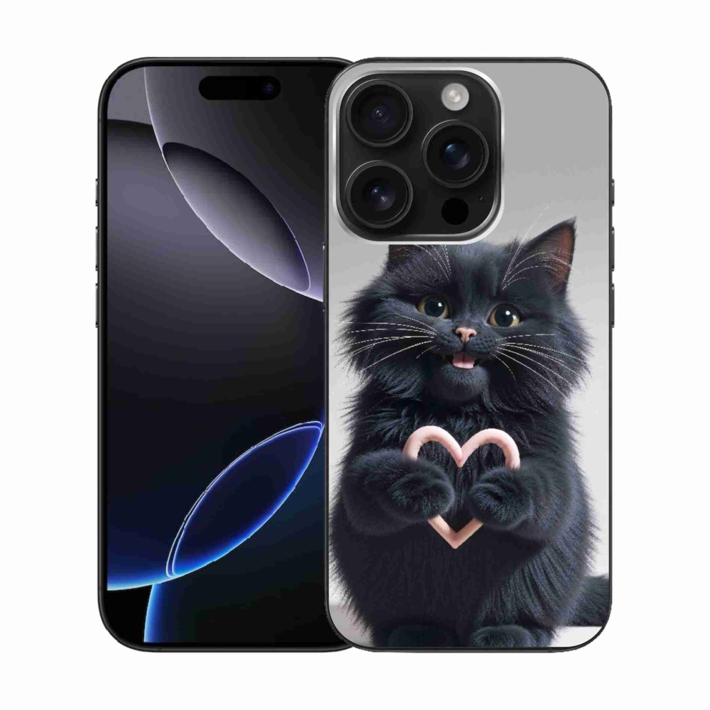 Gelový kryt mmCase na iPhone 16 Pro - kočičí láska 3