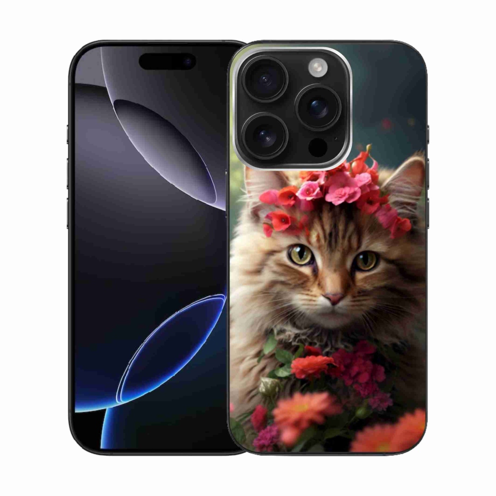 Gelový kryt mmCase na iPhone 16 Pro - kočíčí princezna
